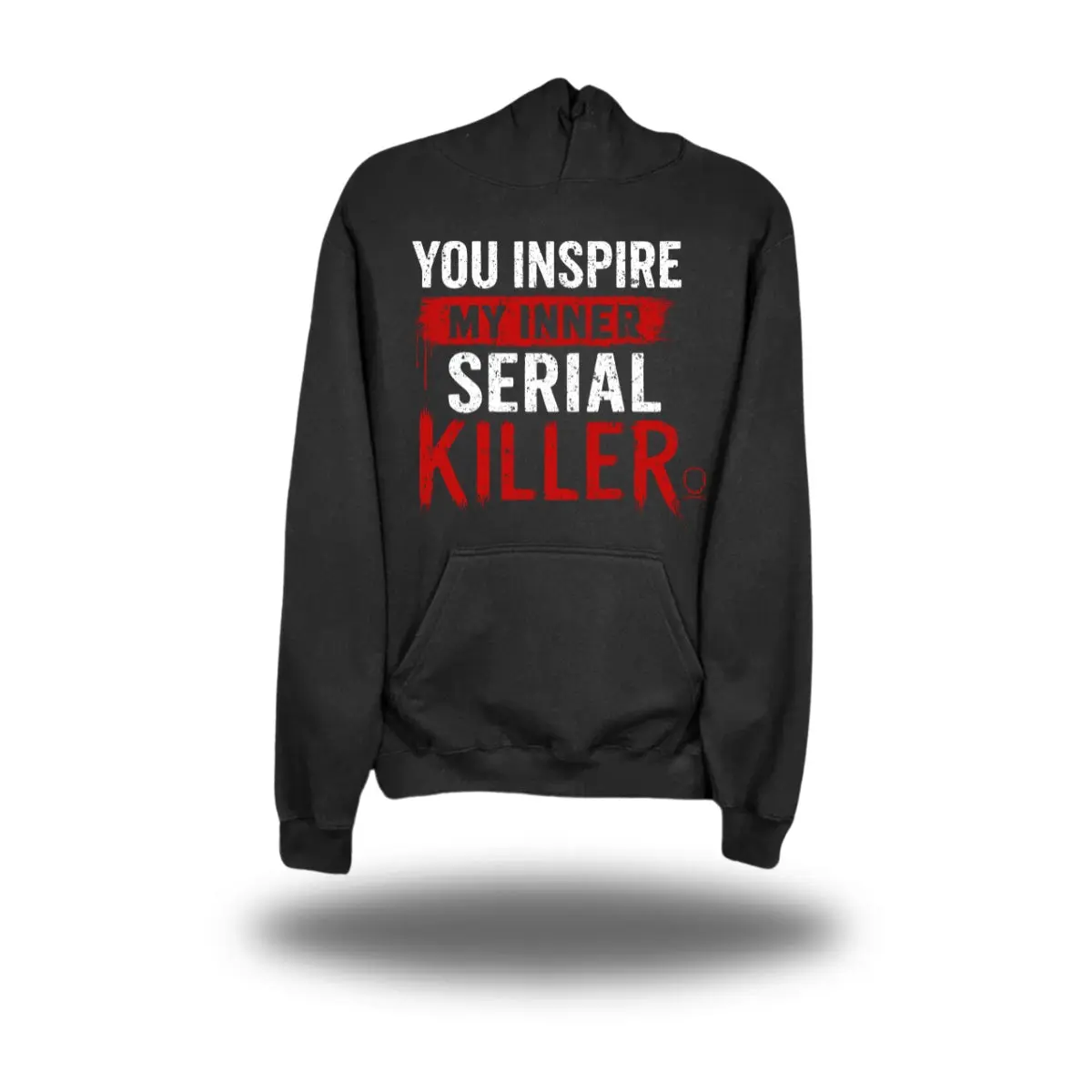 Serial Killer Black Hoodie – Horror Streetwear Hoodie, TikTok Viral Goth Fashion, Slasher Movie Aesthetic, Y2K Grunge Style, Halloween Outfit, Alternative Streetwear, Unisex Pullover