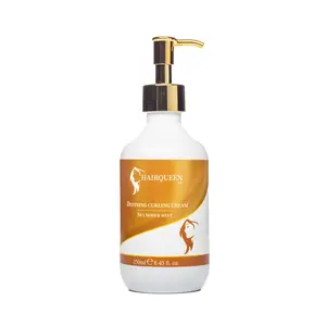 Hair Queen LA Seamoss-Infused Defining Curl Cream - Mint, Haircare Product with Gel & Conditioner for Keratin-Infused Frizz Control, Smoothness, Heat Damaged Hair Repair