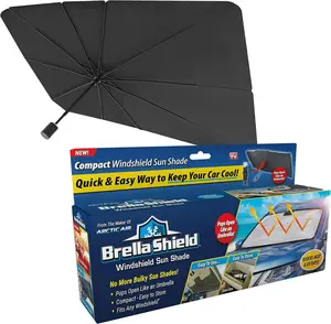 Brella Shield, Car Windshield Sun Shade, One-Size (31x57"), As Seen on TV