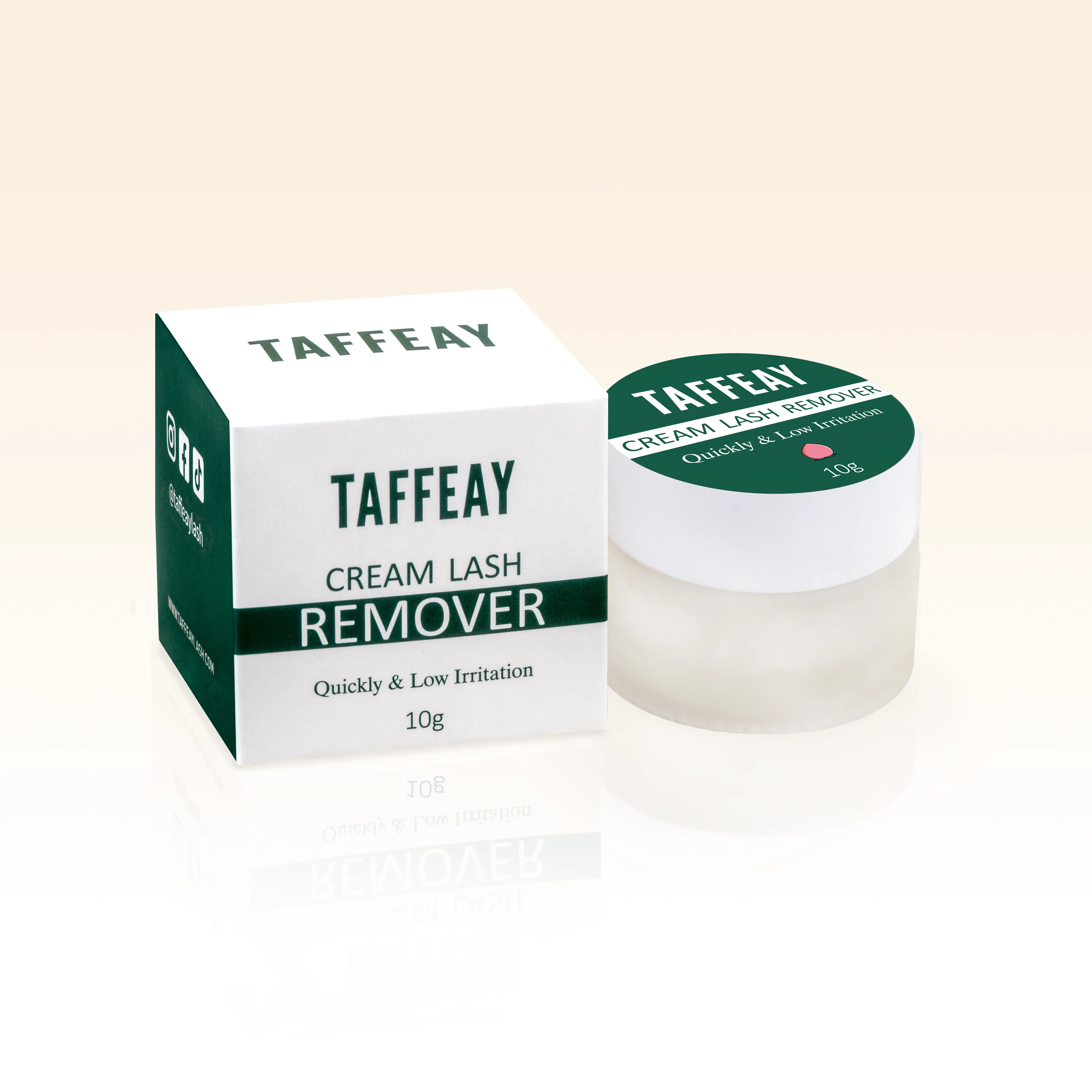 TAFFEAY Gentle Eyelash Extension Remover Cream, Non-Allergenic Cosmetic for Sensitive Skin, Quick Removal with a Fresh Peach Scent, 10g, Makeup Remover, Fragrance, Scented, All Skin Types, Multi-Size, 5G, Cleansing, Hypoallergenic, Quick Action