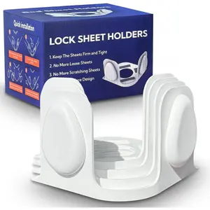 Bed Sheet Holders for Corners 4 Pack Twist-Cap Clips Keep Sheets Tight Heavy-Duty Grippers Quick Install Fits All Mattresses