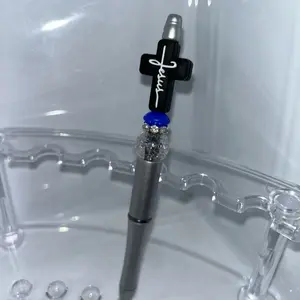 Jesus cross silver pen