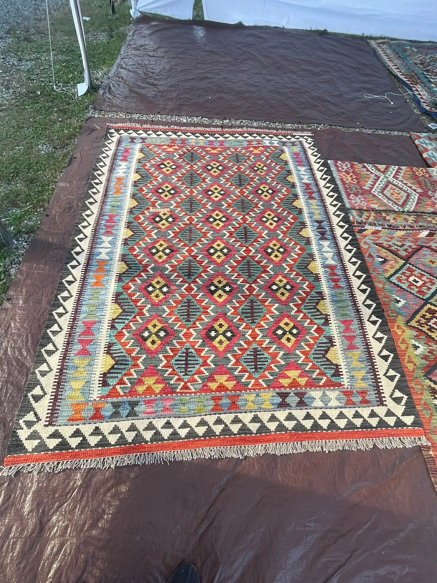 Handwoven Tribal Rug – Hand Made Tribal Uzbek, Ghazni wool, 5′8″ × 8′1″