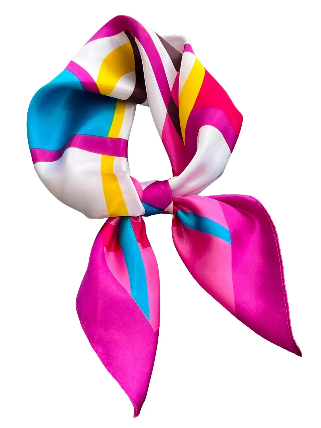 Women's Elegant Colorful Striped Print Square Summer Scarf, Soft Comfortable Breathable Shawl for Daily Wear, Fashion Accessories for Women & Girls, Casual Soft Scarf