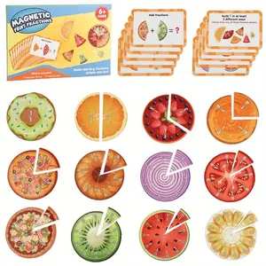 Magnetic Fraction Collage and Fraction Circle Activity Kit - Elementary Math Manipulation, Fraction Manipulator, For 2nd, 3rd, 4th, 5th Grade Elementary Teacher Classroom Whiteboard Teaching Home School Supplies