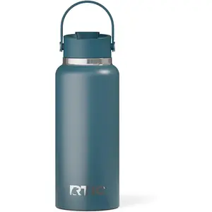RTIC 32oz Outback Bottle, Insulated, Stainless Steel, Metal, Double Wall Vacuum-Insulation, Ceramic Lined, Leak-Proof Lid, BPA-Free Water Flask for Hiking, Running, Sports, Outdoor, Marine