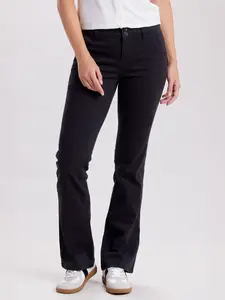 Hayden Women’s Bootcut Uniform Pants Mid-Rise Stretch Cotton Work Trousers Office Casual Wear with Zip Fly, Slant Front & Back Pockets