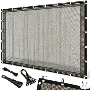 93% Blackout Cloth (Black) - 10 x 13ftUV-Resistant Shade Net withReinforced Rivets, Suitable for OutdoorAdventures / Camping / Garden / Patio/ Greenhouse.Mesh Shade Cloth
