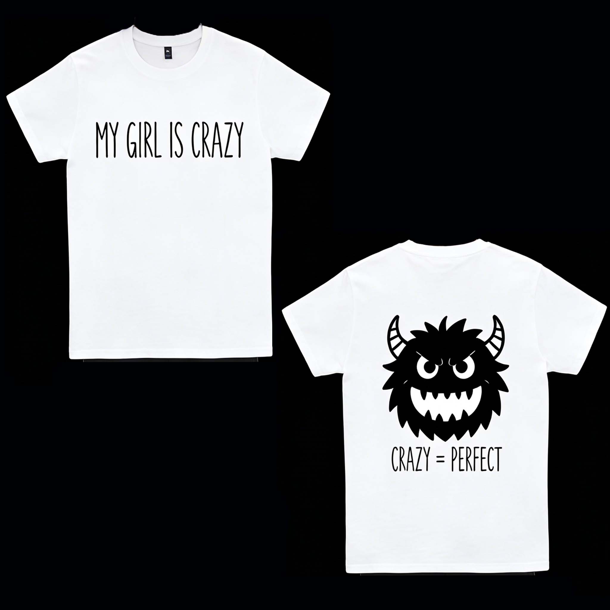 Lovers Outfits Tees，Soft Cotton ,Double Sided Print Crew Neck T-Shirts