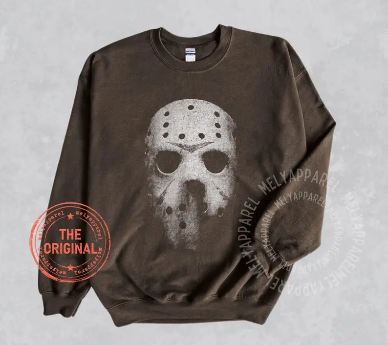 Jason V Sweatshirt Retro Monster Halloween Fall Graphic Slashers Horror Movie Crewneck Spooky Season