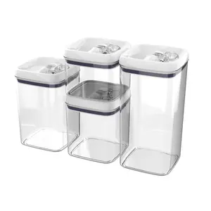 Canister Pack of 4, Flip-Tite Square Food Storage Container Set