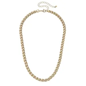 Missy Foxtail Chain Necklace in Shiny Gold
