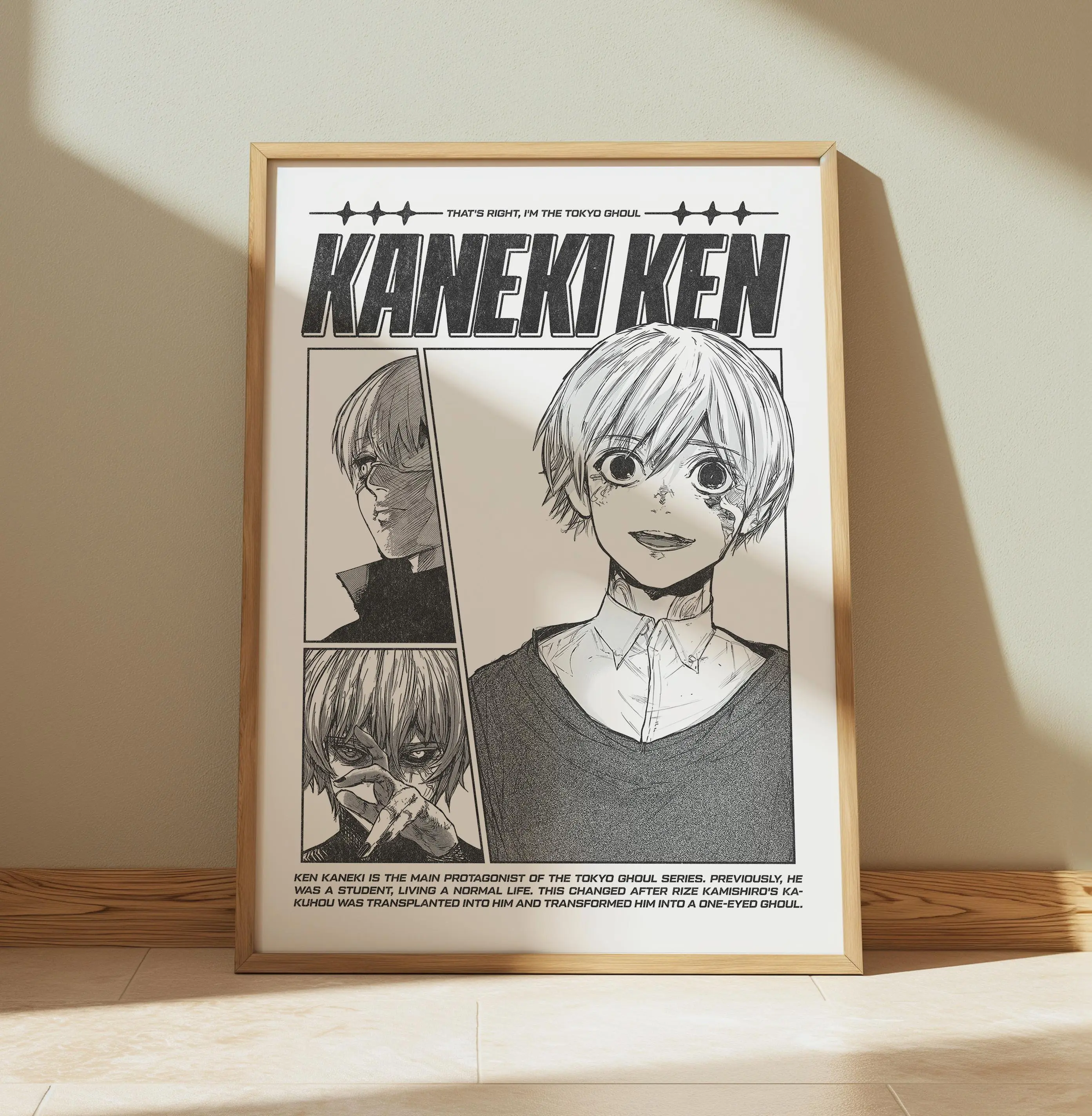 Tokyo Ghoul Kaneki Ken Poster. Anime Wall Decor