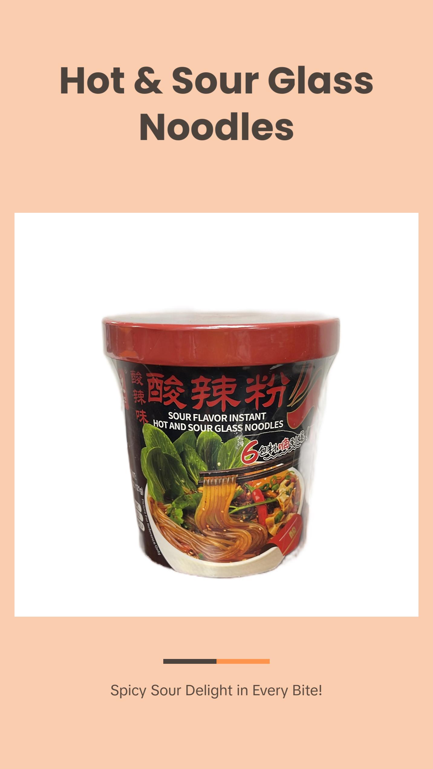 ZhengWen | Sour Flavor Instant Hot and Sour Glass Noodles | 121g