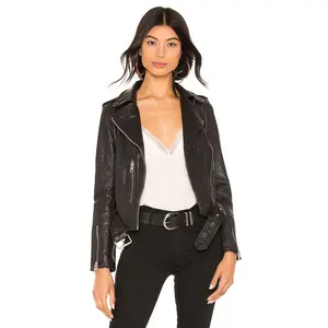 ALLSAINTS Balfern Leather Biker Jacket in Black