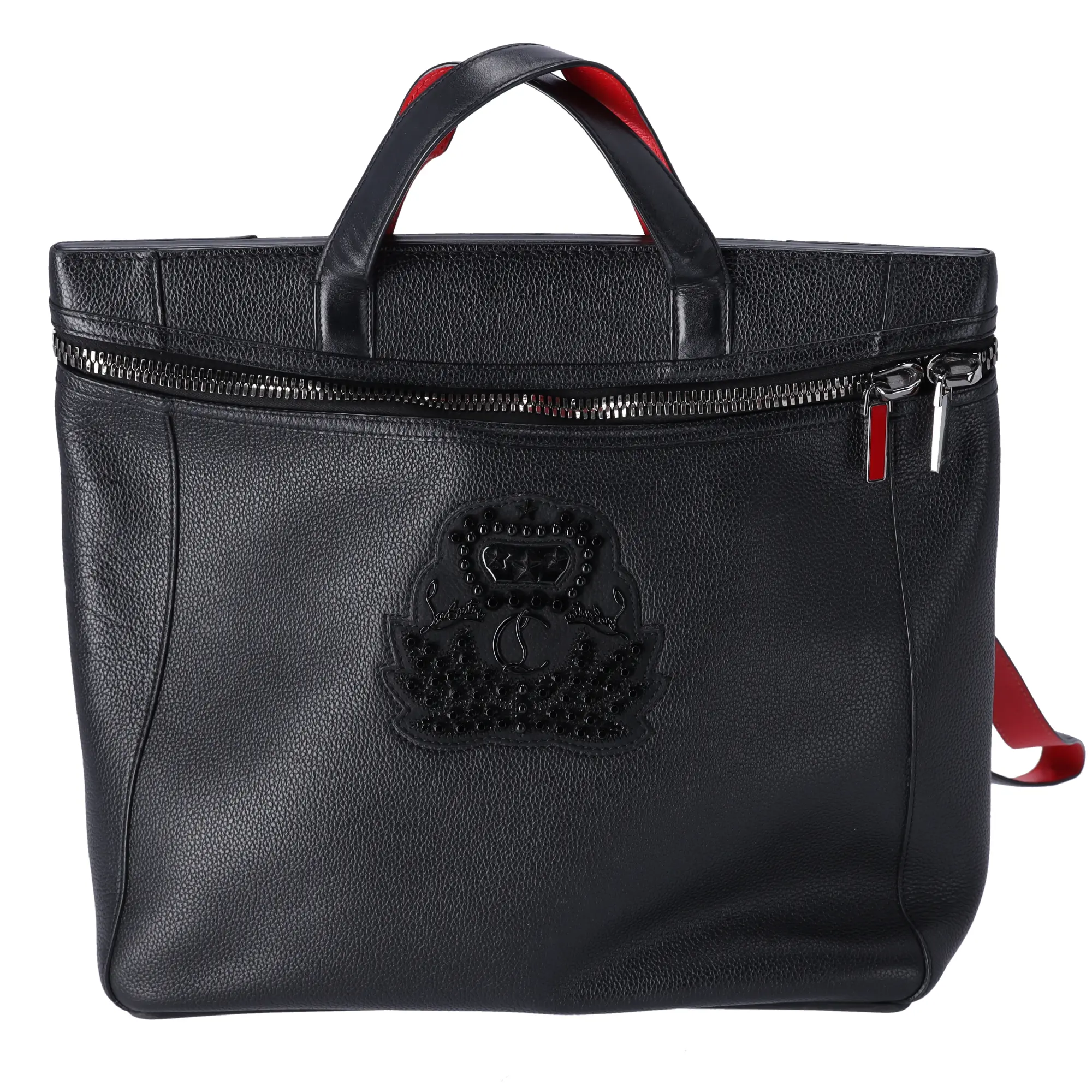 Pre-owned christian louboutin Leather Backpacks Cabado Backpack Black Logo 3175114 CM53 Classic