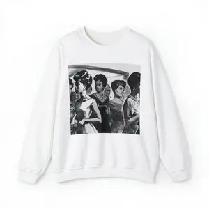 Vintage Women Sweatshirt - African American - Old School Style - 1950s Woman - Brown Skin Girls - Afrocentric Tops - Black Glamour Beauty