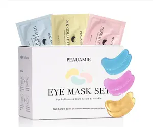 Under Eye Patches Gold and Hyaluronic Acid for puffy eyes,Rose Eye Masks for Dark Circles and Puffiness skin care Smooth Wrinkles products 30 Pairs