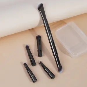 Detachable Replacement Brush Head Makeup Brush Set, 1 Set Portable Mini Travel Makeup Brush Set, Professional Makeup Tools for Women