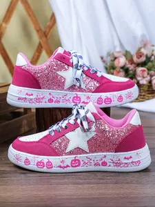 Men's New Fashion Versatile Star Pattern Casual Sneakers, Trick or Treat Halloween Elements Spider, Skeleton, Bat, Pumpkin Comfortable Breathable Low-top Skateboard Shoes, Suitable for Black Friday Carnival, Halloween Christmas Gifts, Party, Run