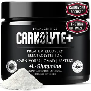 Carnivore Electrolyte Powder I Keto & Fasting Friendly – Cellular Hydration Gut Support & Muscle Preservation – Sugar Free with Sodium Potassium Magnesium & Chloride – 45 Servings Unflavored