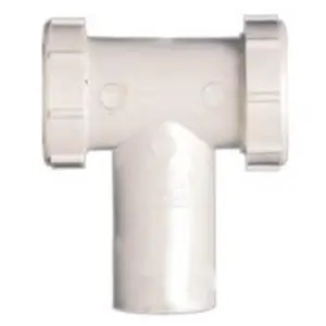 212 MAIN Center Outlet Tee, 1-1/2" Plastic Water Pipe with Baffle, Boating Water Sports Plumbing Accessory (PP20667)