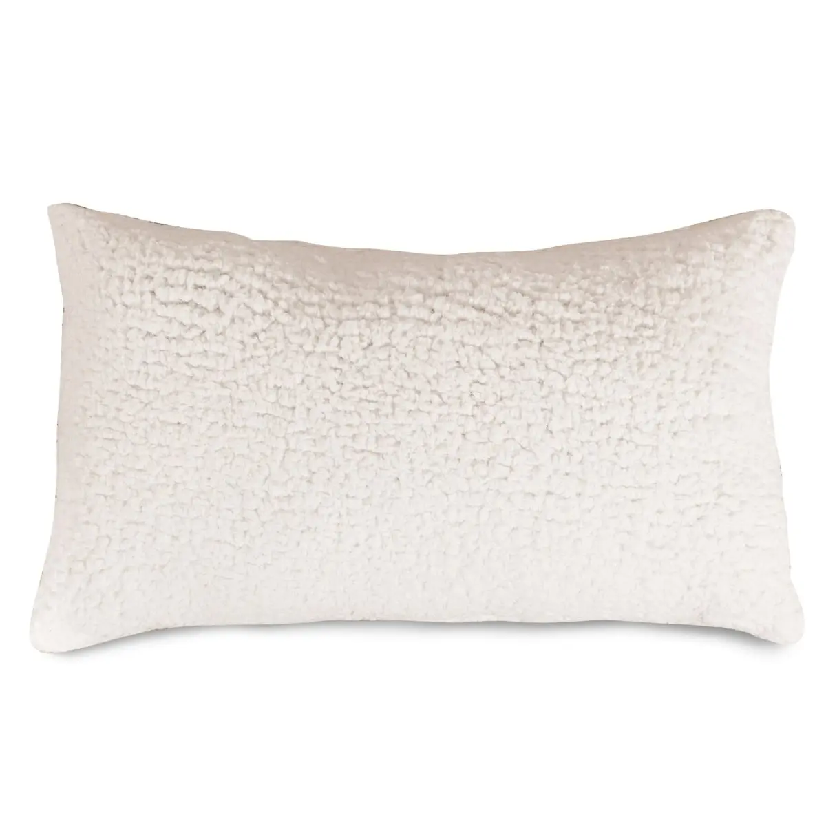 Majestic Home Supportive Fill Sherpa Pillow - Solid Cream, 12x20 in, Indoor Use Single Pillow, Model 85907260609, Small
