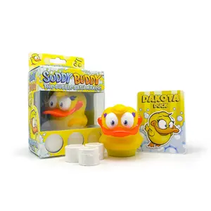 Dakota Duck Suddy Buddy Bath Time Bubble Maker Set with 3 Super Soap Drops and Collectible Card for Kids Ages 3+