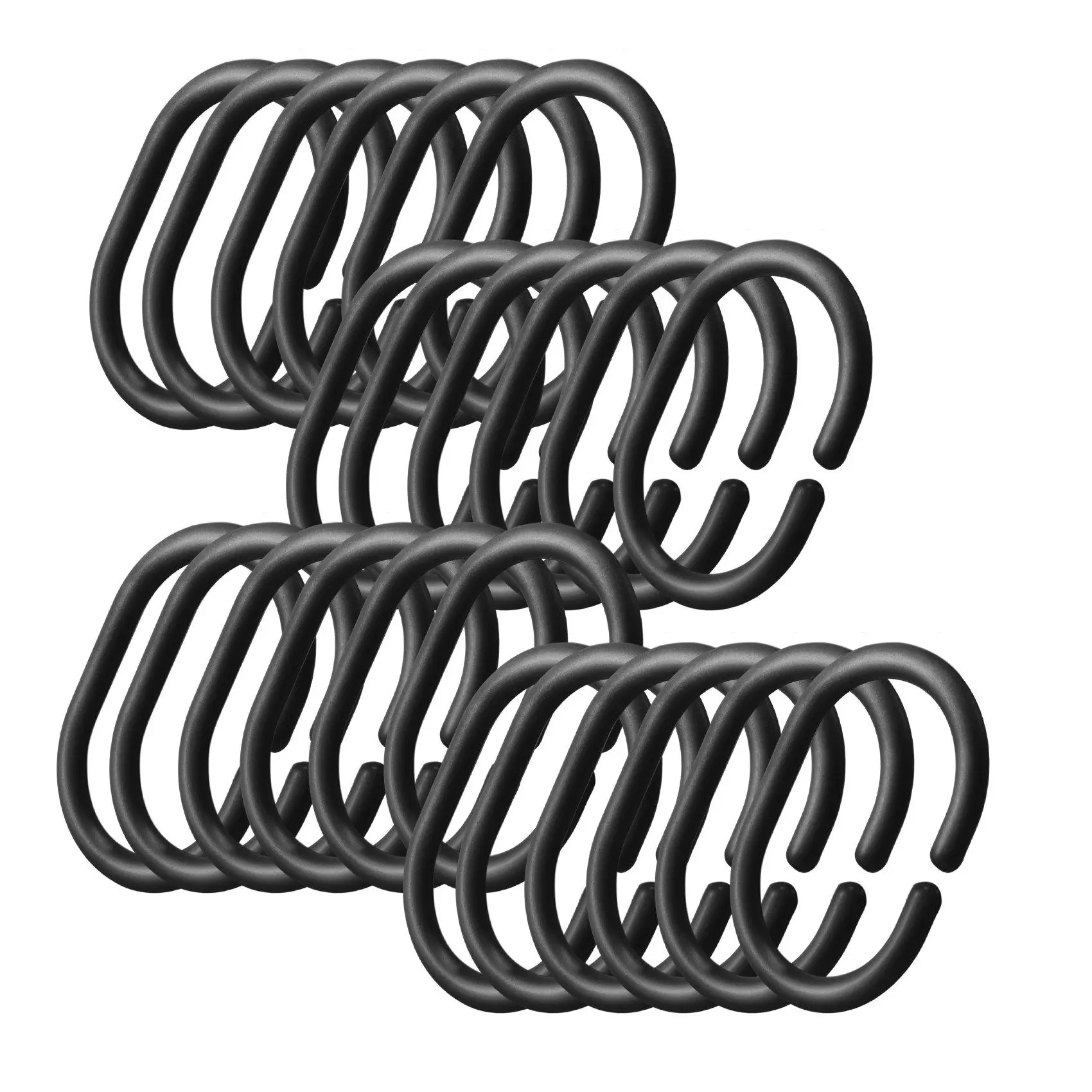 24 PCS Shower Curtain Rings Plastic Shower Curtain Hooks for Bathroom Shower Rod 24 PCS Shower Curtain Rings Plastic Shower Curtain Hooks for Bathroom Shower Rod
