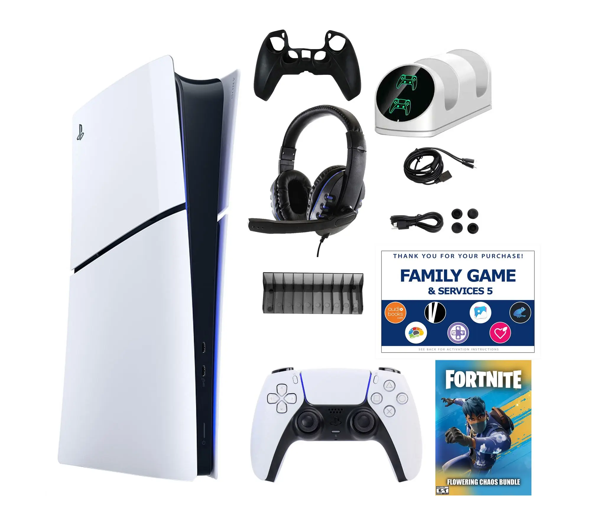 PS5 Slim Digital Chaos with Accessories Kit & Voucher PS5 Slim Digital Chaos with Accessories Kit & Voucher