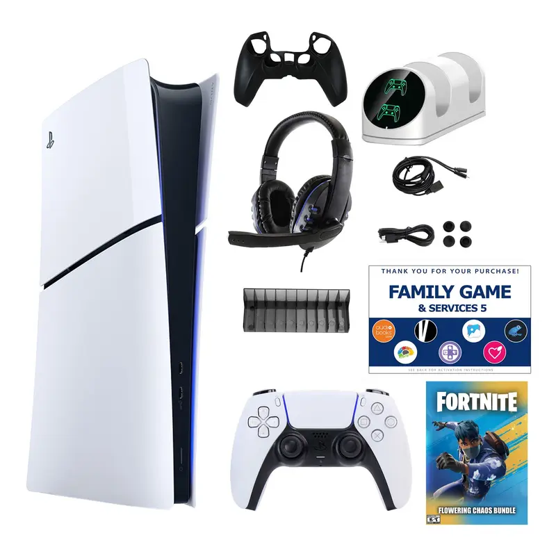 PS5 Slim Digital Chaos with Accessories Kit & Voucher