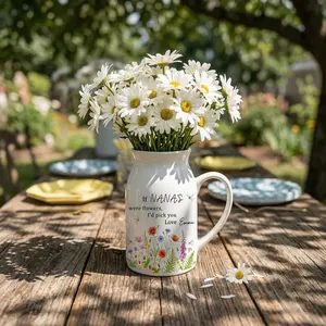 Personalized Grandma Vase, Love Grows Here Pitcher, If Grandmas Were Flowers Jug, Mothers Day Gift from Grandkids, Custom Ceramic Pot