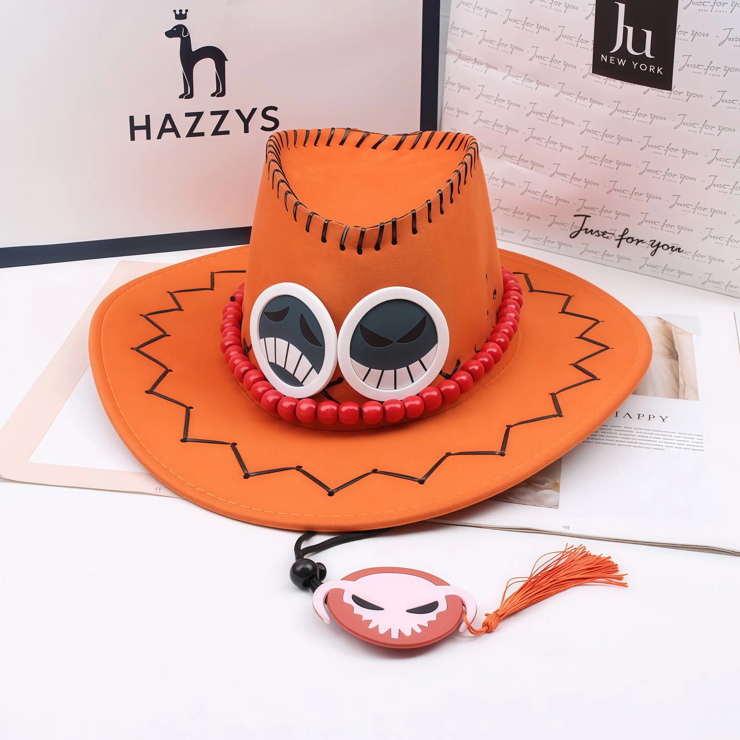 One Piece Portgas D Ace Cowboy Hat Fashion Sunshade Cap Unisex Outdoor Casual Versatile Anime Fan Daily Wear Hat