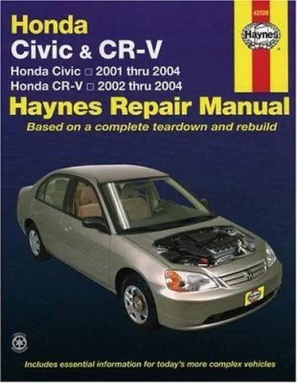 USED Book - Honda Civic & CR-V Automotive Repair Manual: Honda Civic - 2001-2004 / Honda - CR-V 2002-2004 (Hayne's Automotive Repair Manual) by Robert Maddox (Paperback) - english