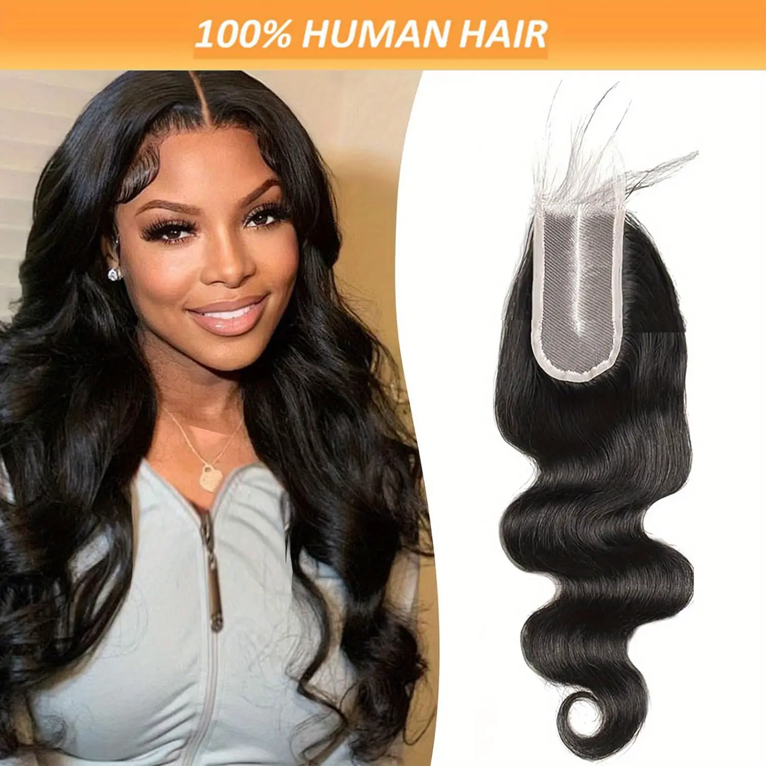 Wholesale NEW Arrived New 2025 Arrivals Getareme 2x4 SKINLIKE Lace Closure, Human Hair, Pre-Plucked Hairline with Babyhair, Smooth Natural Black, Ultra-thin Swiss Lace, Unisex-adult Body Wave Closur