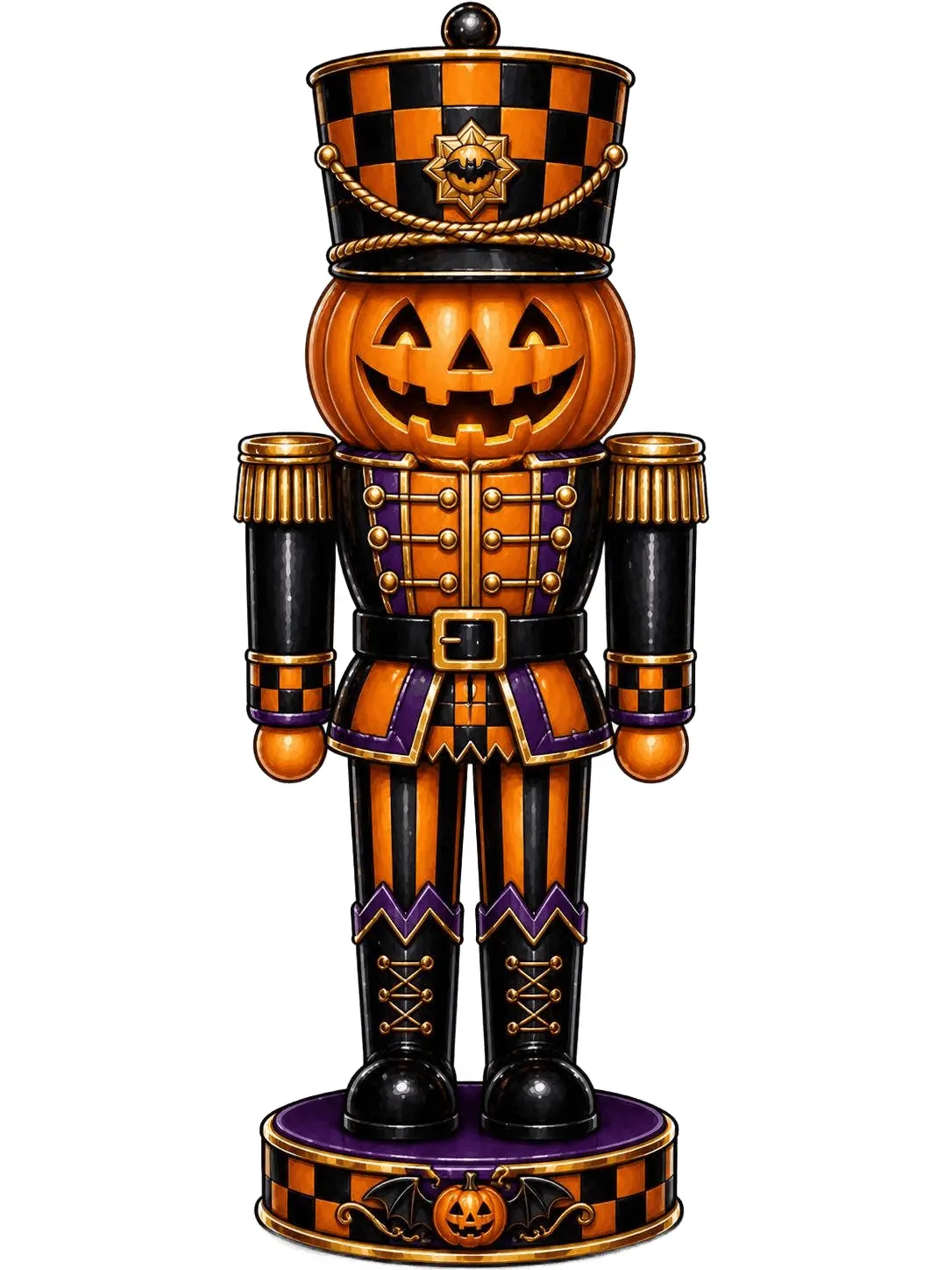 Pumpkin Nutcracker Halloween Sign, PS-W-0001-DH-32, 32" Door Hanger