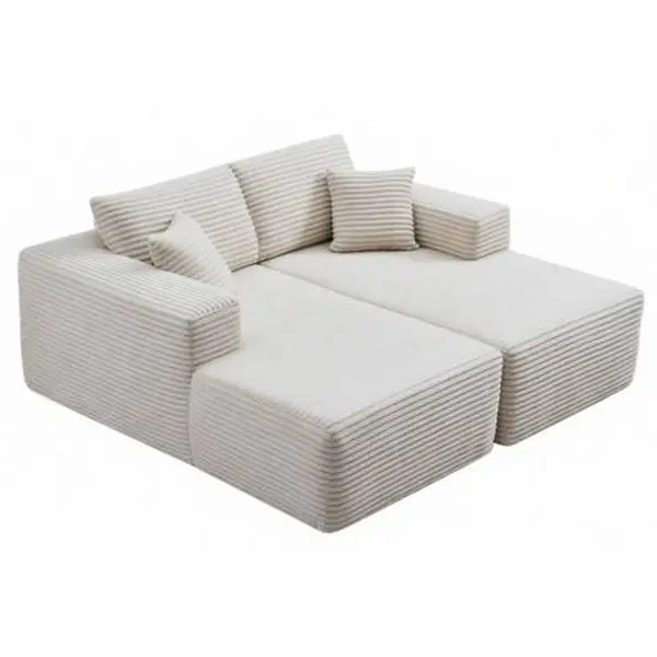 Dual-Layer Pocket Spring Compression Sofa, Comfy Living Room Couch with Breathable and Cool, Low-Odor, Durable Design, Deep Support, and Over 95% of Its Original Shape Retention