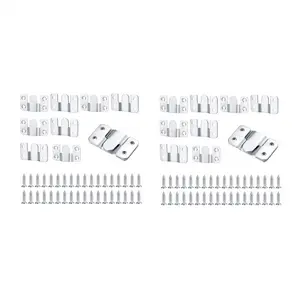 20 Pcs Flush Mount Bracket Interlocking Hang Furniture Connector Stainless Steel Wall Mount Picture Frame Brackets
