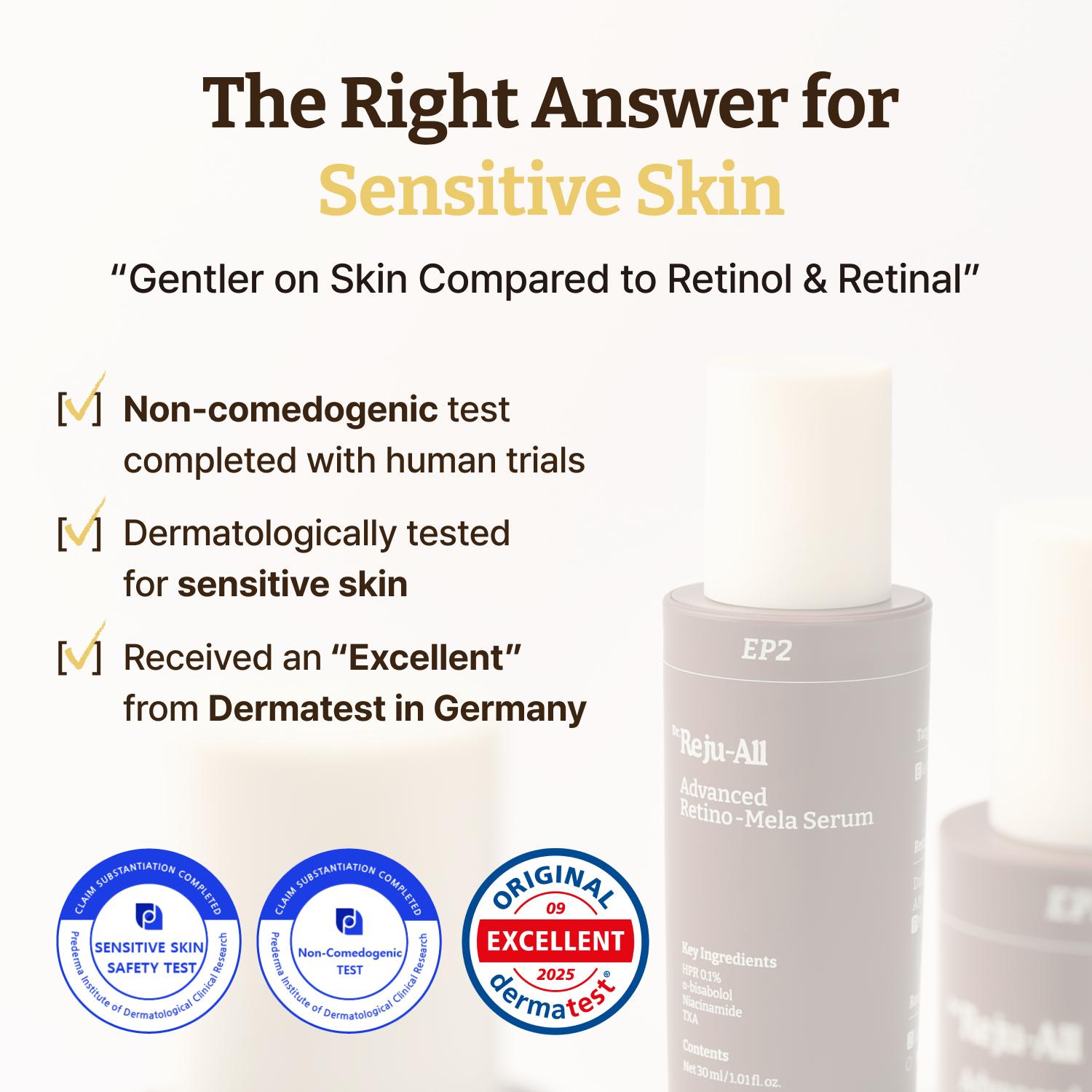Dr.Reju-All Advanced Retino-Mela Serum – HPR Retinol Serum for Face – Anti-Aging, Pore Minimizer, Next-Gen Korean Skin care – Gentle & Beginner-Friendly – Niacinamide 10% & TXA 4% – 1 Fl Oz Dr.Reju-All Advanced Retino-Mela Serum – HPR Retinol Serum for Face – Anti-Aging, Pore Minimizer, Next-Gen Korean Skin care – Gentle & Beginner-Friendly – Niacinamide 10% & TXA 4% – 1 Fl Oz