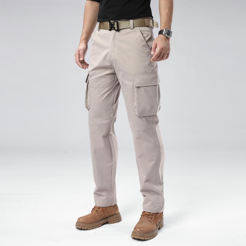 4Pac Men's Casual Cargo Work Pants, Multi-Pocket Straight Leg Utility Trousers, Outdoor & Daily Wear | 1/2/3/4-pacs