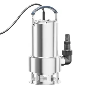 Sump Pump Submersible Water Draining Pump 1.6 HP 5500 GPH Stainless Steel Electric Clean/Dirty Water Transfer Pumps with Adapters for Pool Hot Tub Pond Flood Basement