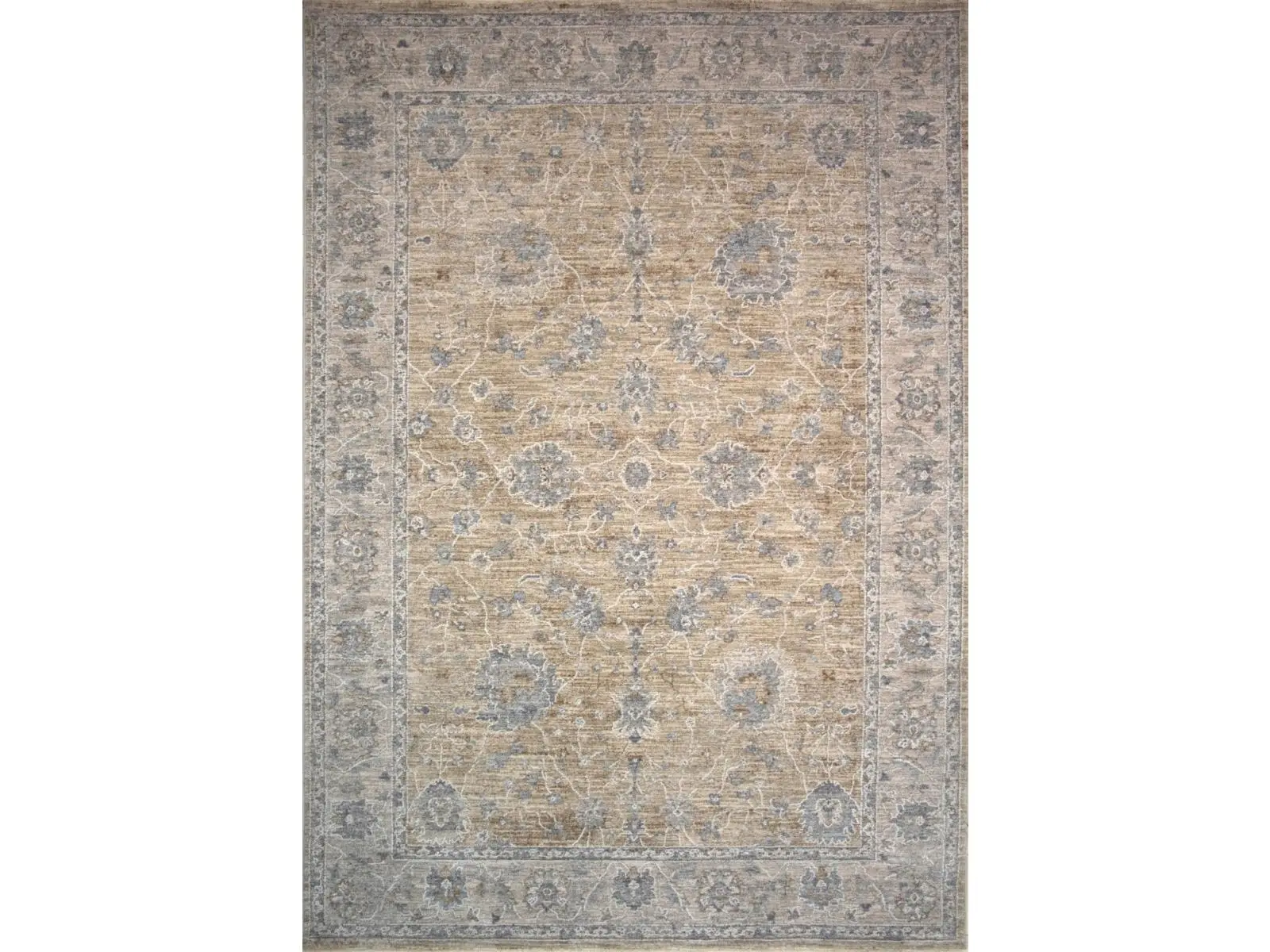 212 MAIN 5x8 ft. Power-Loomed Polyester Fiber Rectangle Area Rug - Rectangle Size, Gold Southwest Motif, Earth Tones, Stain-Proof Southwestern Style Rug