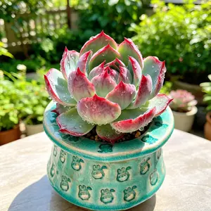 Echeveria Agavoides Casio Variegata  Live Succulent Plant – Bare Root Single Stem, Easy Care & Low Maintenance, Perfect for Home Décor, DIY Terrariums, Gifts & Office Greenery