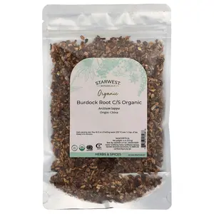 Starwest Botanicals Organic Burdock Root C/S, 4 oz (113.4 g)