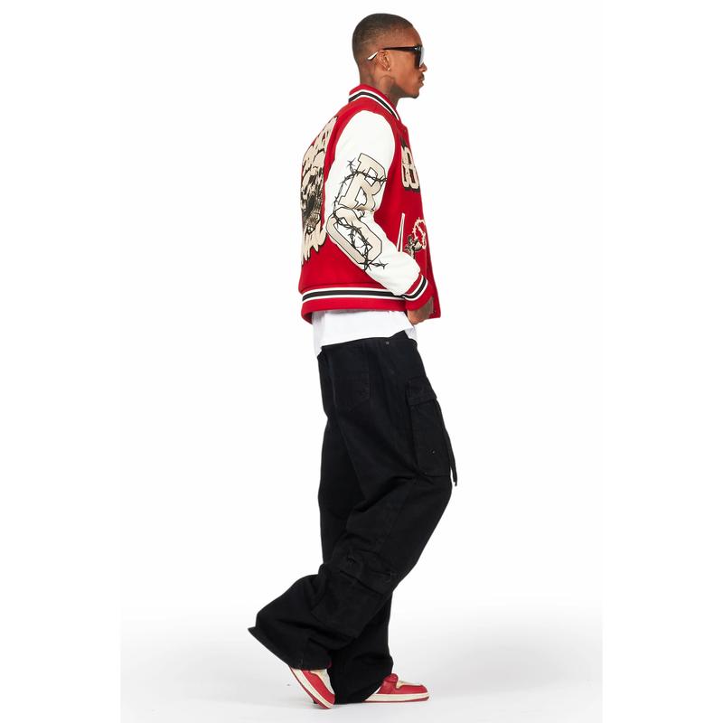 Rune Red Varsity Jacket
