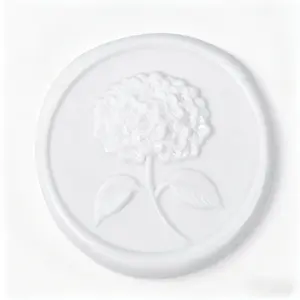 3D Hydrangea Floral Wax Seal Stickers 50 Pieces Self Adhesive Envelope Seals for Invitations Christmas Gift Wrapping Light Blue