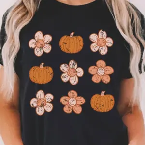 Pumpkin Floral Tee