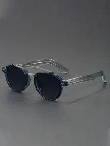 Retro Thick Frame Round Frame Double Bridge CP Temple Tips Fashion Glasses Unisex Minimalist Casual Elegant Classic Design Outing Outdoor Sports Driving Stage Performance Multi-Occasion Matching