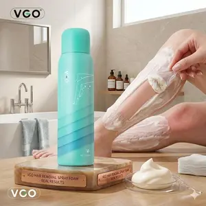 VGO Hair Removal Foam Mousse Cream, Rapid Conditioning, Non-Irritating Soothing Body Care Wax with Wipe Compatibility