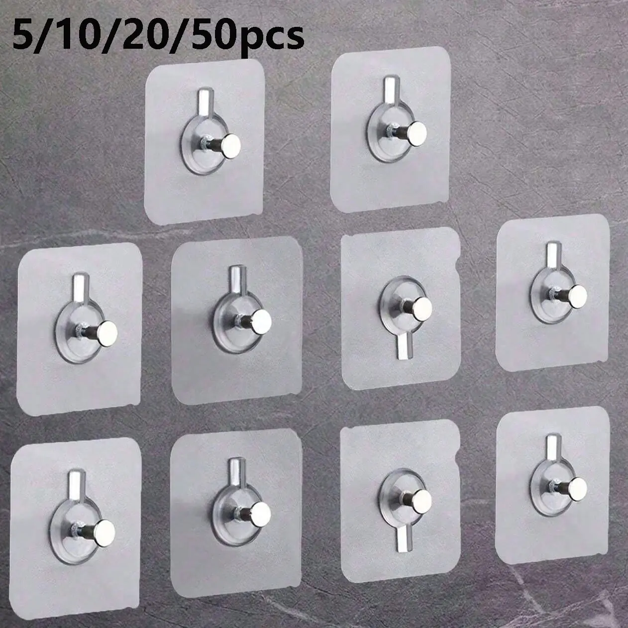 5/10/20/50pcs No-Drill Wall Hooks, Sticky Adhesive Hooks, Removable Hooks for Picture Frames, Artwork, Wedding Photos, Self-Adhesive Screw Patch Paint Hook